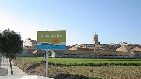 Vista del municipi de Torregrossa al Pla d'Urgell.