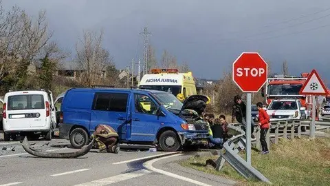 Imatge de l'accident d'All. Foto: Emili Giménez.