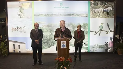 El president de la Diputació Joan Reñé inaugura la Fira de l'Estany d'Ivars d'Urgell.
