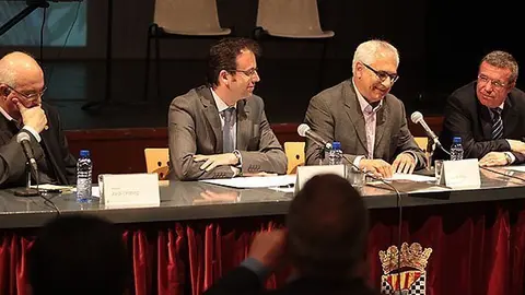 Jordi Orobitg, amb Marc Solsona, Jaume Suau i el regidor Jordi Pérez.