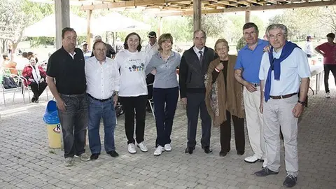 El representants de la família Pujol, de la fundació i del Golf Urgell.