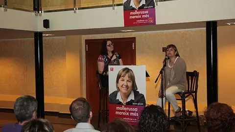 Teresa Ginestà presenta el programa electoral.