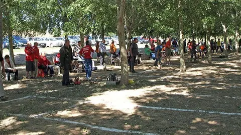 participants en la Primera Tirada de Bitlles de l'Estany.