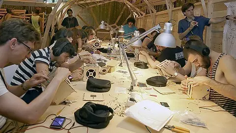 Tallers tecnològics en el Sónar+D 2014.