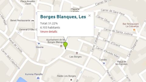 Mapa infoparticipa a les Borges