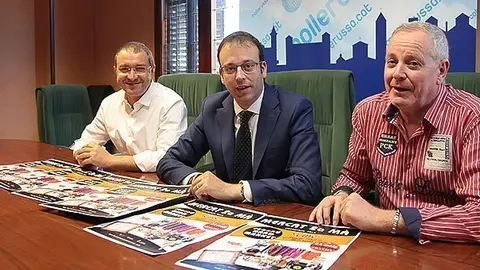 Català, Solsona, de la Serna, presenten el Mercat de segona mà.