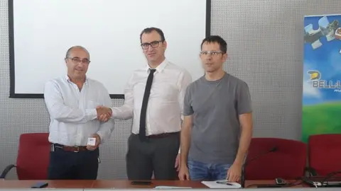 Ramon Cònsola dóna la benvinguda a la nova empresa que s'instal·la en l'Ida de Bell-lloch