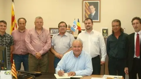 La delegació de Romania i els representants de les Garrigues al Consell Comarcal