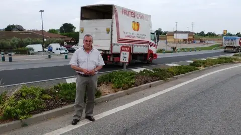 Enric Mir a l'alçada del Km 71 de l'N-240 (10-06-2015)