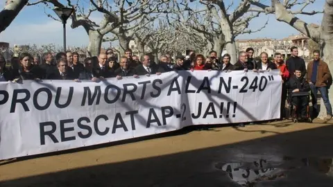 Acte de protesta dels municipis afectats a les Borges Blanques
