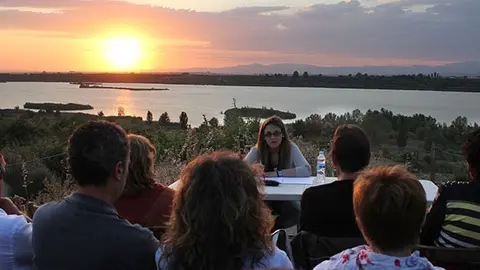Àngels Marzo en la passada edició dels versos a l'Estany.