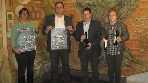 Antoni Villas i Jordi Sarlé, presentant la Fira de l'Oli de Vinaixa