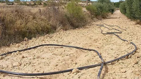 Cablejat que van trobar els Mossos d'Esquadra