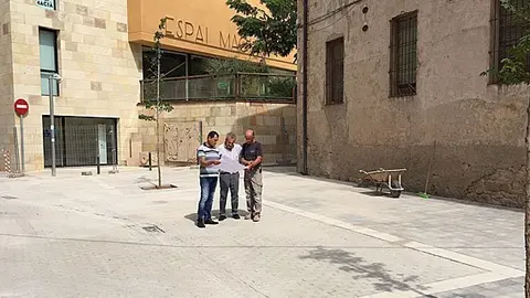 Visita a l'obra de l’alcalde i el gerent d’Urbanisme
