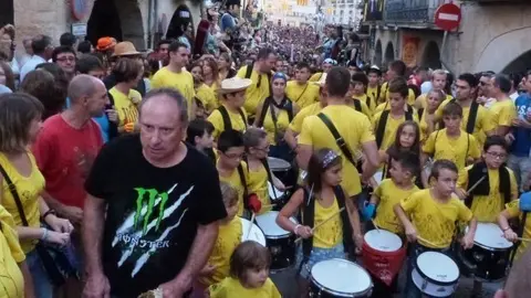 Inici del recorregut de la 33a Trobada de Gegants de les Borges