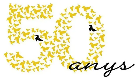 Logo que representarà els actes del 50é aniversari dels Vestits de Paper
