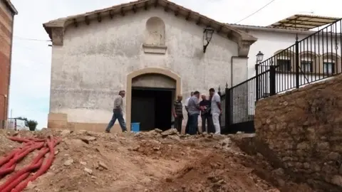 Visita a les obres de la plaça Abadia de les Borges Blanques