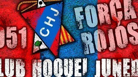 Una pancarta antiga del Club Hoquei Juneda