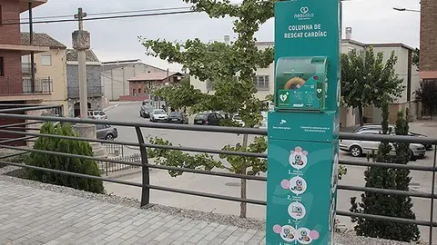 Columna de rescat cardíac instal·lat en el municipi de Golmés