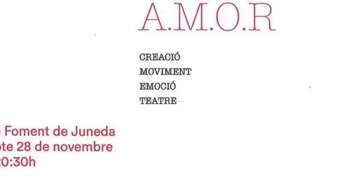 <p>Detall del cartell de l'obra AMOR sobre Incursió Social a Juneda</p>