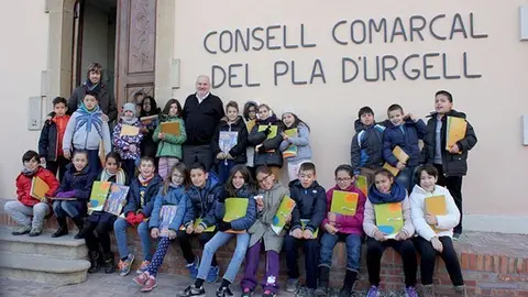 Els alumnes de l'escola Les Arrels visiten la seu del Consell Comarcal del Pla d'Urgell