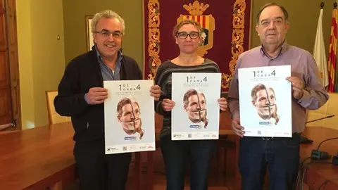 L'alcalde i els regidors presentant activitats de la Marató de TV3 2015 a les Borges Blanques.