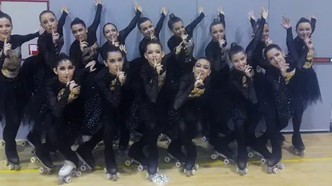 Les subcampiones del campionat provincial de patinatge, en Grup Xous Juvenil, del Club Patí Borges
