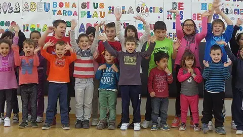 Els alumnes de l'escola La Bassa Torregrossa