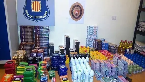 Material recuperat als detinguts.
