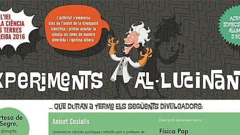 L'IEI AMB LA CIÈNCIA A LES TERRES DE LLEIDA 2016 portada