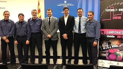 Gerard Figueras, presentació del Campionat Futbol Bombers