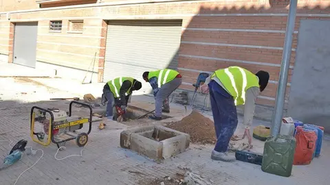 treballs de manteniment dels participants en el projecte de formació