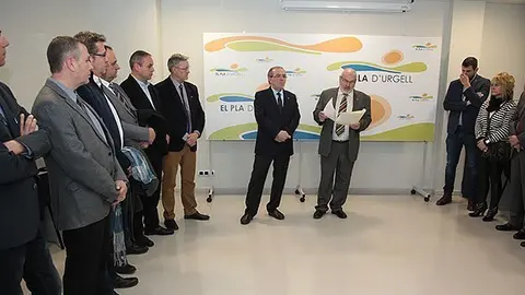 Joan Reñé i Josep Maria Huguet inauguren el Centre d'Iniciatives Empresarials