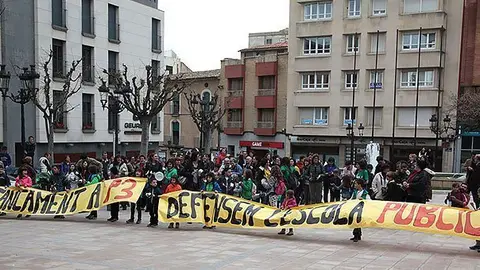 Concentració ensenyament Mollerussa