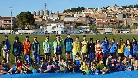Atletes desfilada equipatges de la història club