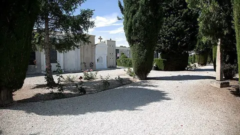 Imatge del carrers centrals del cementiri de Golmés