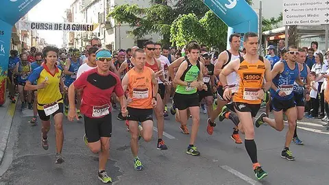 Sortida de la desena edició de la Cursa de la Guineu de Vilanova de Bellpuig