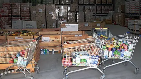 Imatge dels magatzems del Centre de Distribució d'Aliments del Pla d'Urgell