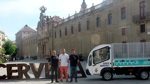 Presentació del nou vehicle elèctric de la Paeria de Cervera