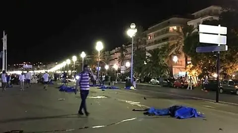 Imatge de la Promenade des Anglais posterior a l'atemptat