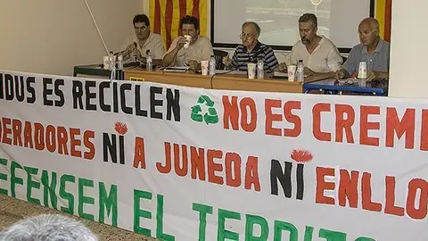 Els representants de les plataformes ecologistes i Ipcena a Mollerussa