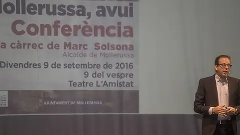 Conferència Marc Solsona al Teatre l'Amistat
