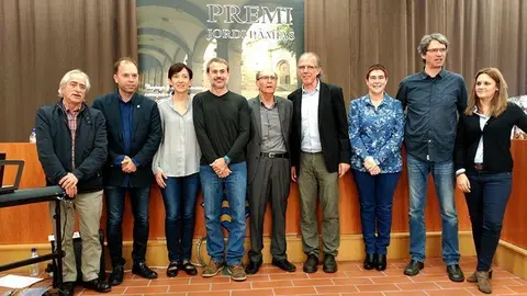 Ricard Gomà, Jordi Pàmies, l'alcalde Xavier Casoliva i els membres del jurat