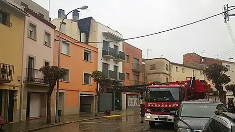 Incendi en el carrer Major de Linyola