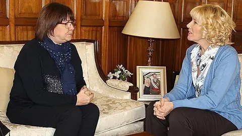 L'alcaldessa Rosa Maria Perelló i la subdelegada del govern espanyol a Lleida, Inma Manso