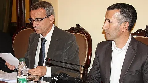 Jaume Gilabert i Miquel Serra en el Ple de la Diputació