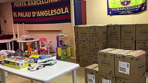 Material recollit en la campanya solidària al Palau d'Anglesola