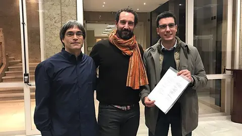 Toni Postius, d’En Comú Podem, Jaume Moya, i d’Esquerra Republicana, Francesc Xavier Eritja,