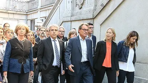La comitiva acompanya Francesc Homs al Tribunal Suprem. 19/09/2016 (horitzontal)