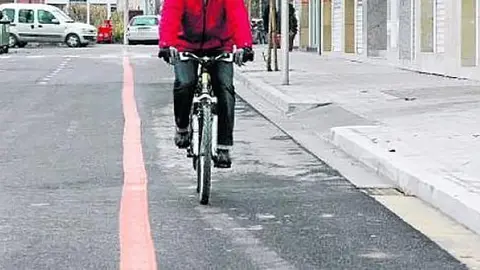 Imatge del carril bici que es va habilitar a Tàrrega